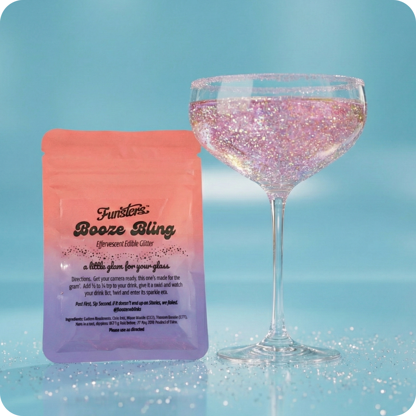 Booze Bling - gives your drink a glow up!