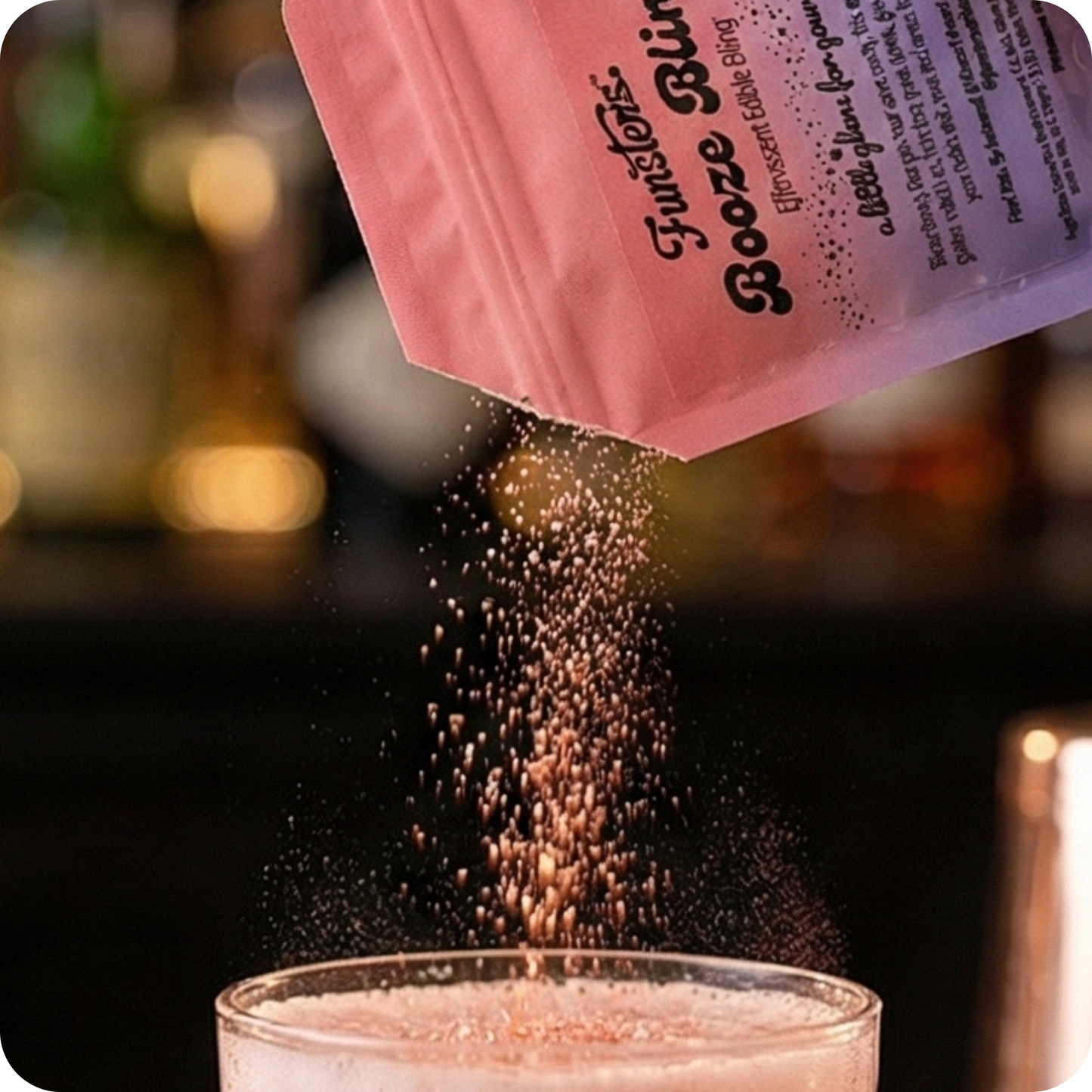 Booze Bling - gives your drink a glow up!