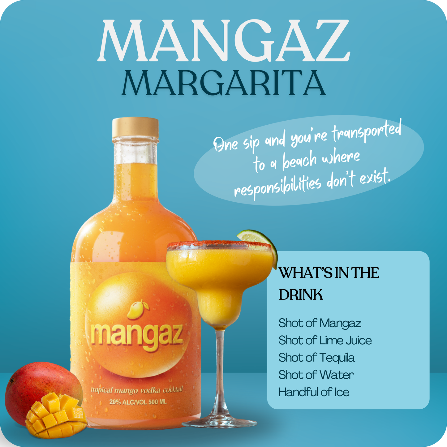 Case of Mangaz - 4 x 500ml Bottles